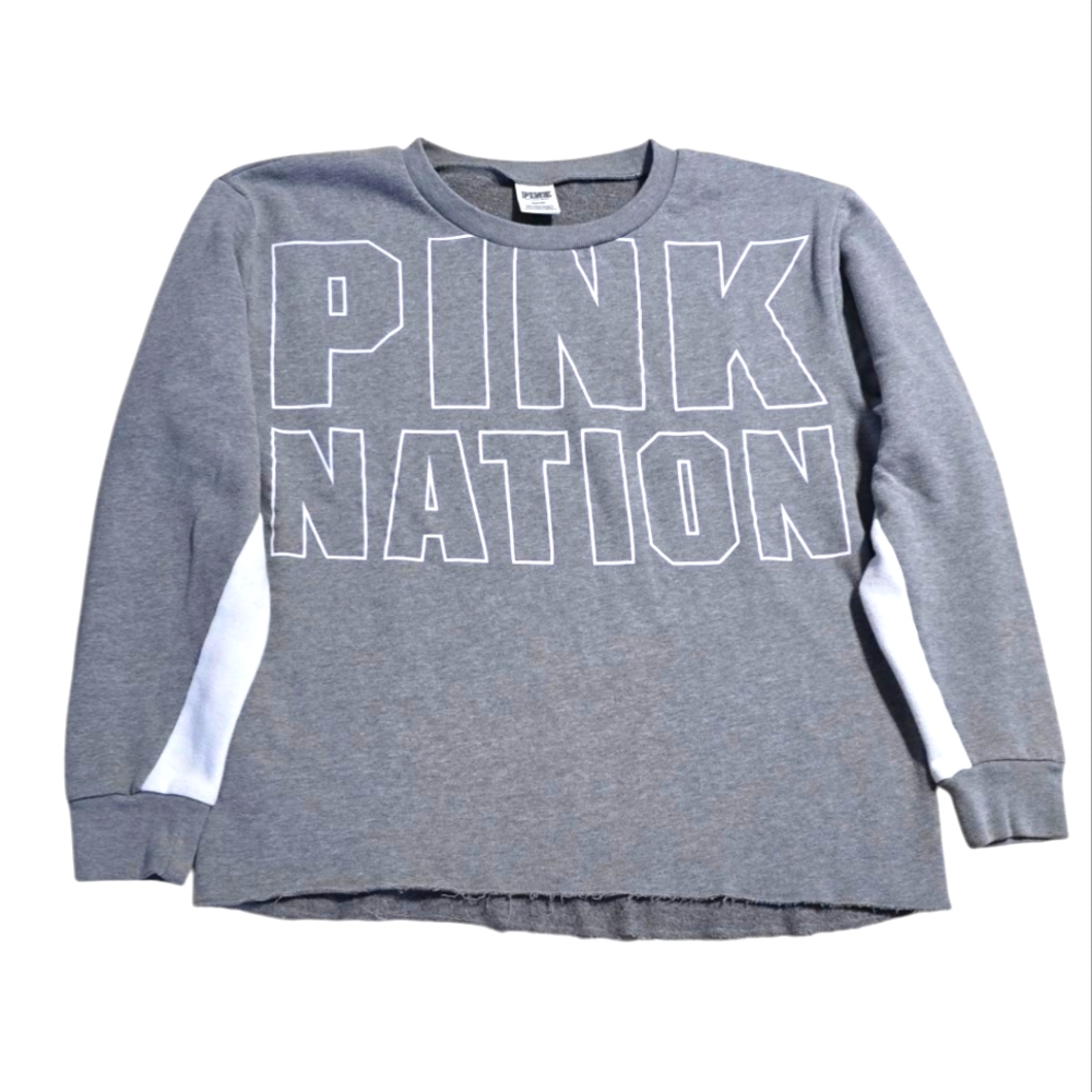 Pink Victoria Secret Gray Long Sleeve Shirt